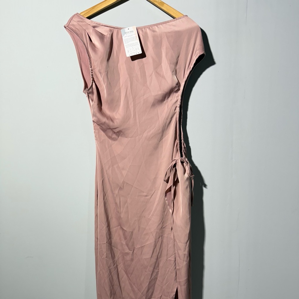 Off-Shoulder Pink Dress